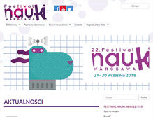 Tablet Screenshot of festiwalnauki.edu.pl
